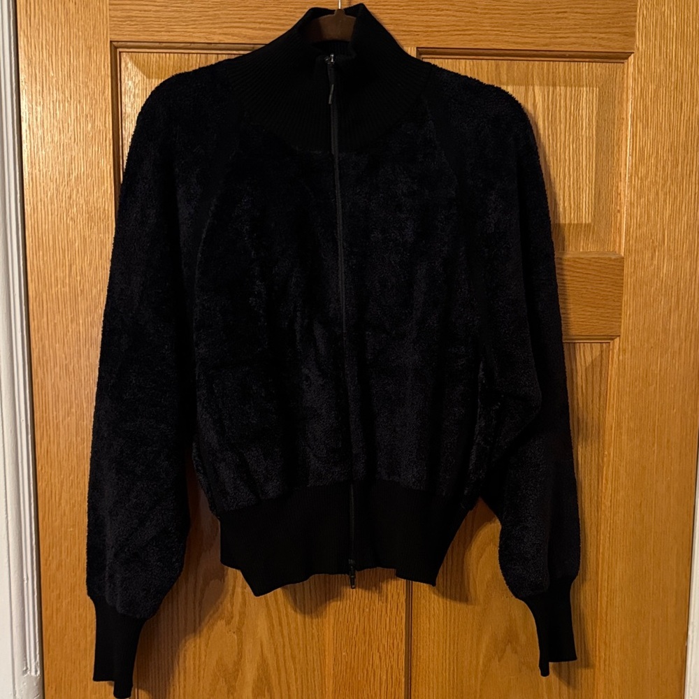 Y-3 Black Teddy Jacket for Women